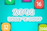 Katso, kuinka monta pistettä voit saada tässä 2048 drag-and-drop -pelissä?