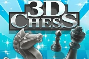 3D-tekstillä koristeltu kuva, jossa on shakkipalikoita, kuten ratsu, sotilas ja kuningas, sinisellä taustalla