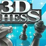 3D-tekstillä koristeltu kuva, jossa on shakkipalikoita, kuten ratsu, sotilas ja kuningas, sinisellä taustalla