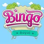 Värikäs Bingo Royal -logo sinisellä taustalla