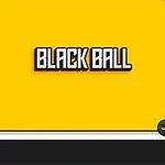 Keltainen tausta, jossa on teksti Black Ball ja musta pallo alareunassa