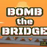 Sotilaat kulkevat sillalla C4-paketin vieressä, ja taustalla näkyy oranssi taivas, jonka yläpuolella on suurikokoinen teksti Bomb the Bridge