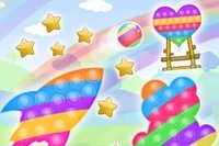 Cannon Ball + Pop It Fidget on Pop It -peli, jossa on 30 tasoa