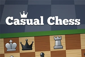 Nappulateemainen kuva, jossa shakkilauta ja teksti Casual Chess