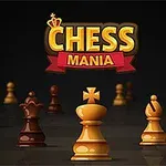 Kuva esittää shakkipelinappuloita mustalla taustalla ja ylhäällä teksti Chess Mania