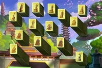 Kaunis Tower Mahjong Solitaire muinainen kiinalainen torni peli