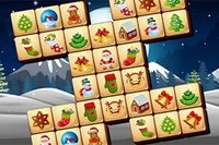 Yksinkertaistettu klassinen Mahjong jouluteemalla