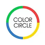 Värikäs ympyrä, jossa sana Color Circle keskellä, jakautuen vihreään, siniseen, keltaiseen ja punaiseen osaan