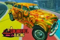 Kilpaile kaikilla väreilläsi pelissä Colorful Racing