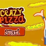 Kuvassa on piirretty pizzakokki hymyilemässä ja heittämässä pizzoja ilmaan keltaisella taustalla
