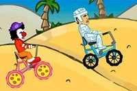 Cyclomaniacs on hauska pyöräkilpapeli, jossa on 20 erilaista ajajaa