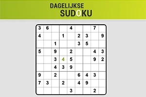 9x9-ruudukko, jossa on osittain täytettyjä numeroita sudoku-tehtävässä