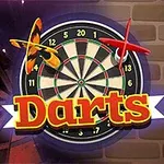 Tikkataulu, jossa on kaksi nuolta sekä sana Darts tikkataulun edessä