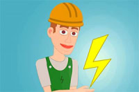 Paina poljinta ja tuota sähköä kaupunkiin pelissä Energy Clicker
