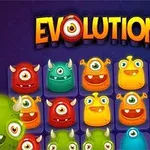 Värikkäitä yksisilmäisiä hirviöitä ruudukossa, jossa ylhäällä lukee EVOLUTION