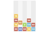 Pystyversio suositusta 2048-pelistä yhdistettynä Tetrikseen tuttuun