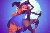 Pelaa Flappy Witch -peliä: napauta hypätäksesi ja lennätä lintua