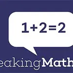 Puhekupla, jossa on virheellinen matemaattinen yhtälö 1+2=2 ja teksti Freaking Math tummansinisellä taustalla