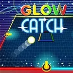 Neonvaloissa hohtava grafiikka, jossa lukee Glow Catch sinisellä taustalla, hehkuvien viivojen ja tähtikuvioiden keskellä