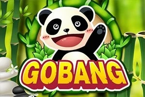 Panda hymyilee leveästi vihreiden bambujen keskellä, edessä iso teksti GOBANG