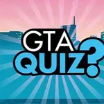 Pinkillä ja sinisellä taustalla on teksti GTA Quiz?