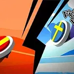 Kaksi makkaraa, joissa näkyy Espanjan ja Ruotsin liput väreissään, törmäävät toisiinsa, ja oikeassa yläkulmassa lukee Fight to be Winner