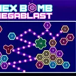 Hexagon-muotoisia värillisiä ruutuja, joissa on numeroita sekä neonvalonauhoja yhdistämässä niitä sinisellä taustalla