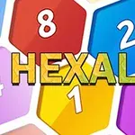 Värikkäitä numeroituja kuusikulmioita, joiden päällä on teksti HEXALAU