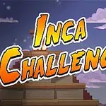 Inkapyramidin taustalla on teksti Inca Challenge ja kortteja, joissa on kultaisia symboleja ja naamio