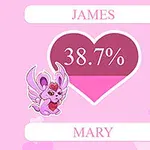 Vaaleanpunaisella taustalla on sydän, jossa lukee 38,7 %, sekä lentävä, siivekäs pinkki hahmo