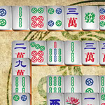 Mahjong Connect 2 Online Pelissä on useita laattoja, joissa on värikkäitä symboleita ja kiinalaisia merkkejä, järjestettyinä kerroksittain