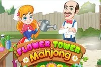Poista kaikki pinotut Kukkalaatat tässä Tower Mahjong -pelissä