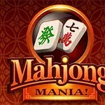 Mahjong-laatat oranssilla taustalla, tekstinä Mahjong Mania