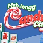 Mahjong-pelin kuvakkeessa on punavalkoraitaisia karkkikeppejä, jouluaiheisia laattoja ja talvimaisema