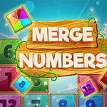 Värikkäiden numerolaattojen taustalla on keskiössä puinen kyltti, jossa lukee Merge Numbers