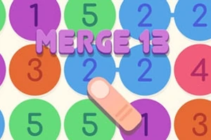 Värikkäitä numeroituja ympyröitä, joiden keskellä lukee MERGE 13 ja sormi osoittaa numeroa yksi