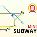 Metrokartta, jossa on eri värisiä linjoja ja asemia, sekä oikeassa alakulmassa teksti MINI SUBWAY