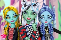 Avaudu sisäiselle muotigurullesi Monster Girls High School Squad -pukupelissä!