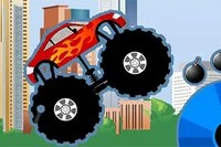 Monster Truck Destroyer on sivuttaissuunnassa etenevä monsteriautoajo peli