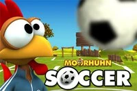 Moorhuhn Footballissa ohjaa taitavaa kukkoa Moorhuhnia ja auta häntä
