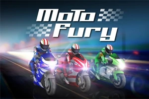 Kolme motoristia kirkkain värein varustetuilla moottoripyörillä ajavat rinnakkain radalla