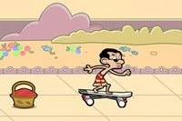Mr. Bean opettelee skeittaamaan ja tykkää kokeilla uusia leluja