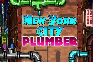 Värikäs kaupunkimainen seinä, jossa lukee New York City Plumber ja ympärillä on vesiputkia