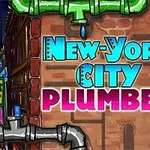 Värikäs kaupunkimainen seinä, jossa lukee New York City Plumber ja ympärillä on vesiputkia