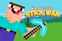 Noob vs Pro: Stick War on 2D strategiapeli Noobeille.