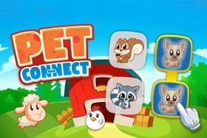Punainen lato vihreällä niityllä, kaksi eläinhahmoa ja pelin logo