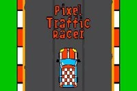 Väistele autoja ja etene Pixel Traffic Racerissa