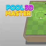 3D-biljardipöytä ja maila, jossa on kaksi palloa sekä teksti Pool 3D Master