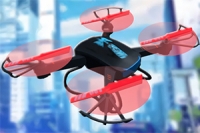 Tässä on drone-ajosimulaatiopeli 3D-peligrafiikalla