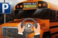 School Bus 3D Parking - vanhan tyylinen bussipysäköintipeli, jossa on